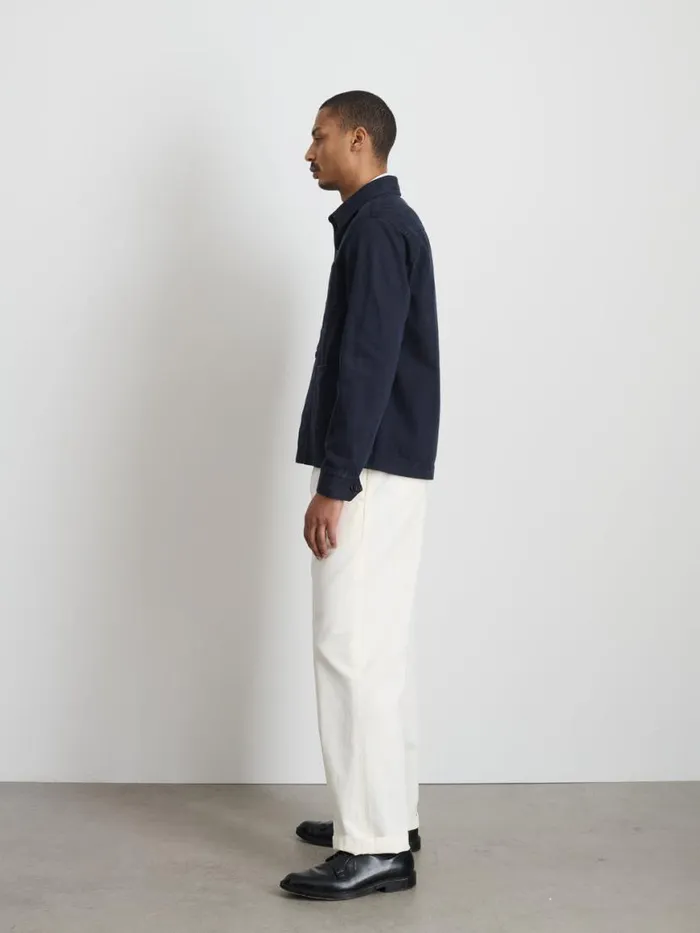 Alex Mill Garment Dyed Work Jacket In Recycled Denim Dark Navy Men Jackets Coats