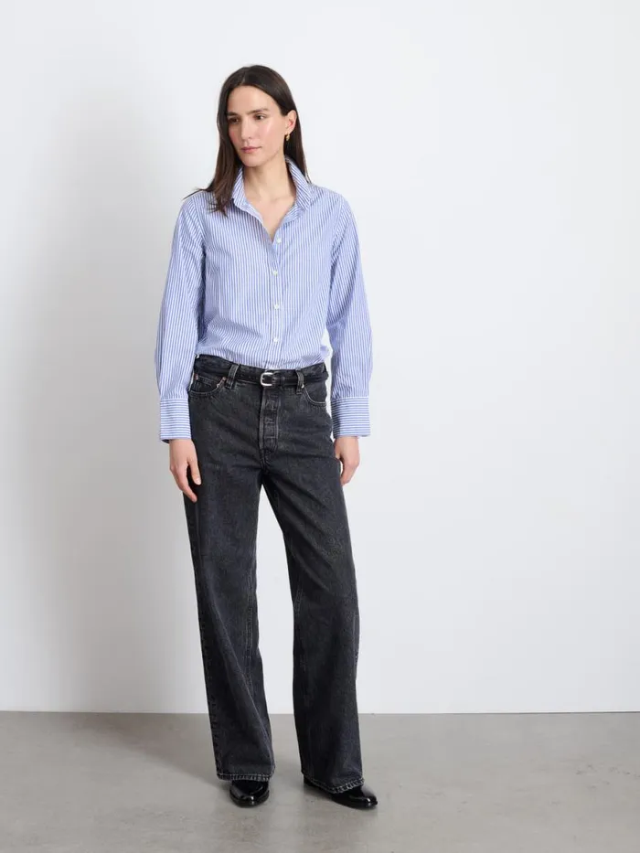 Alex Mill Val Shirt In Striped Poplin Women Shirts Tops