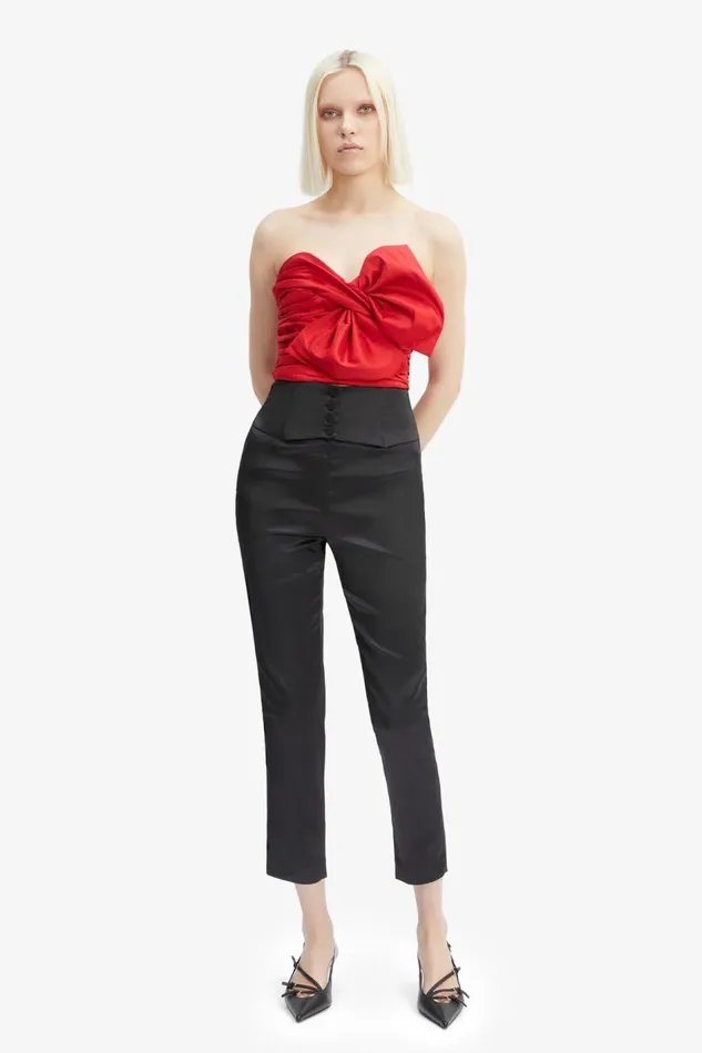 Bardot Corsets Women Lexana Bow Bustier In Fire Red Fire Red Bardot Corsets Women Lexana Bow Bustier In Fire Red Fire Red