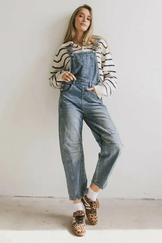 Bohme Tansy Denim Overalls In Medium Wash Medium Wash Women Jumpsuits and Overalls