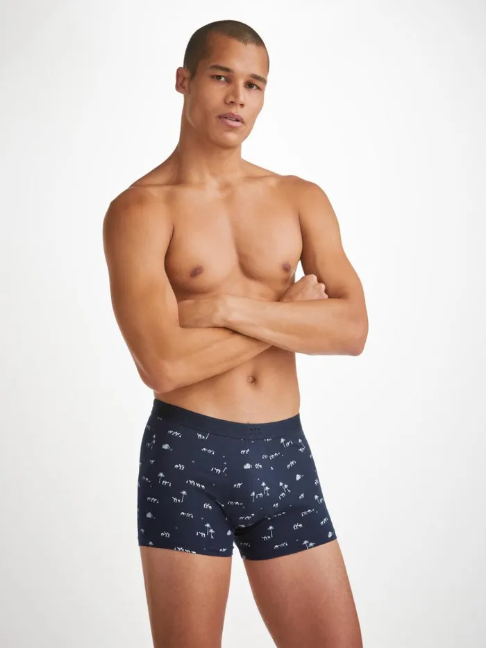 Boxer Briefs Men Derek Rose Boxer Briefs Sahara 1 Pima Cotton Stretch Navy