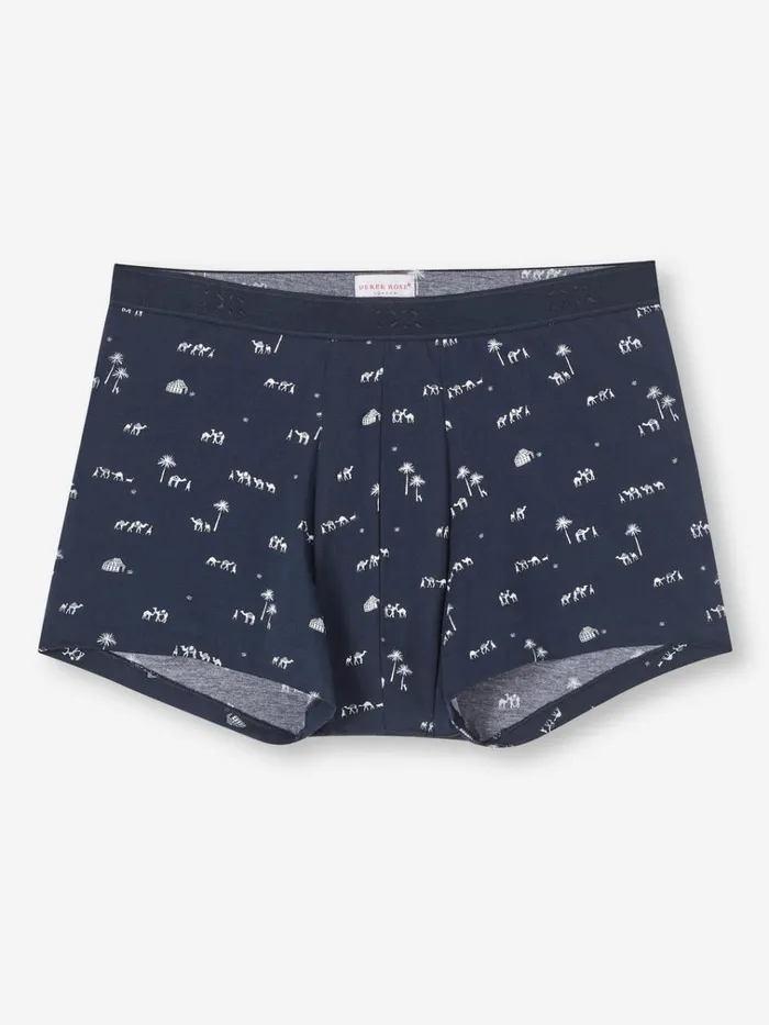 Boxer Briefs Men Derek Rose Boxer Briefs Sahara 1 Pima Cotton Stretch Navy