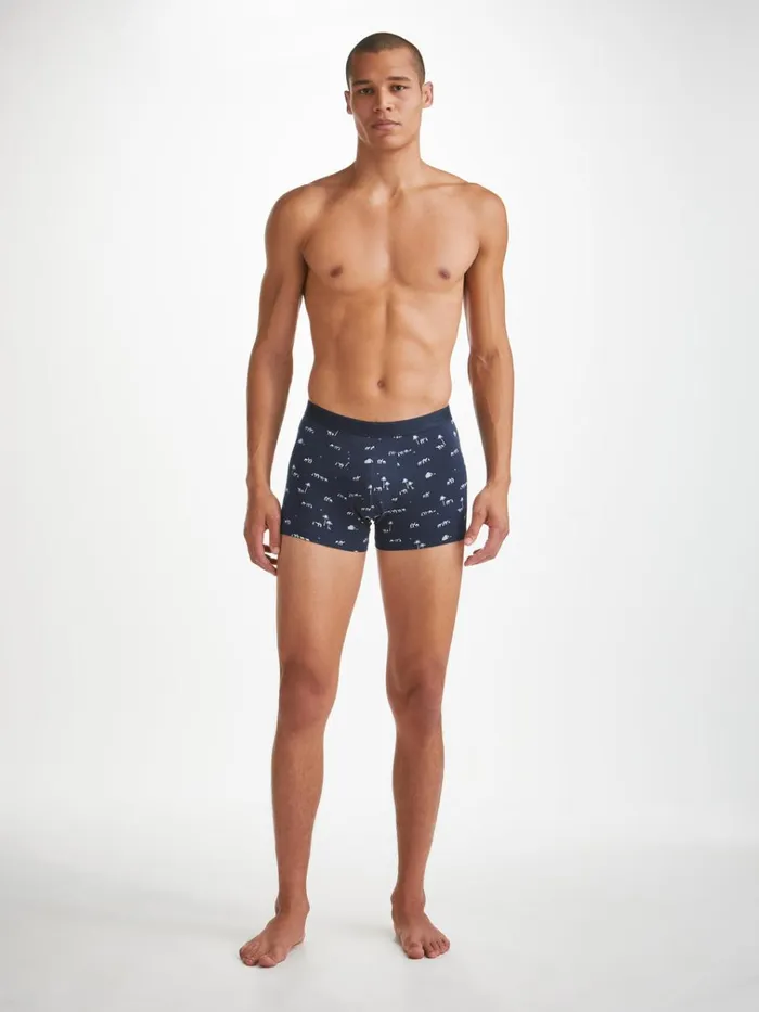Boxer Briefs Men Derek Rose Boxer Briefs Sahara 1 Pima Cotton Stretch Navy