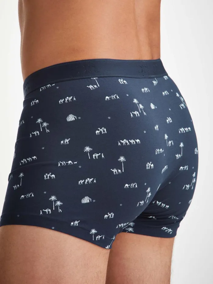 Boxer Briefs Men Derek Rose Boxer Briefs Sahara 1 Pima Cotton Stretch Navy