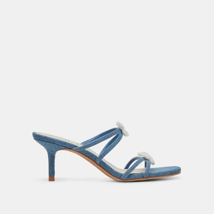 Heels Women Dolce Vita Bete Heels Blue Denim