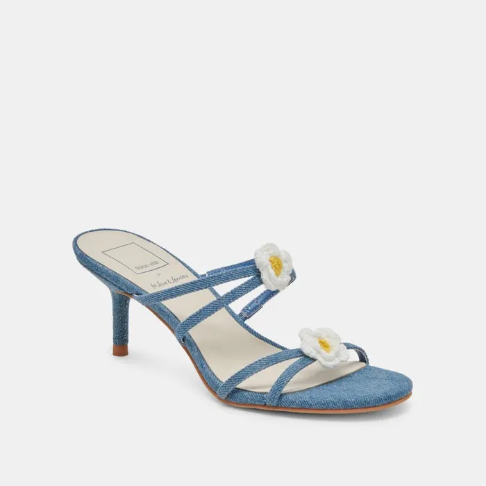 Heels Women Dolce Vita Bete Heels Blue Denim
