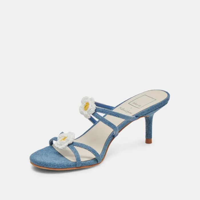 Heels Women Dolce Vita Bete Heels Blue Denim