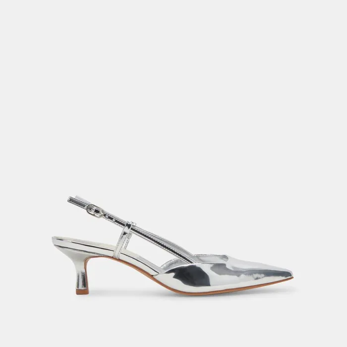 Heels Women Dolce Vita Odela Wide Heels Silver Stella