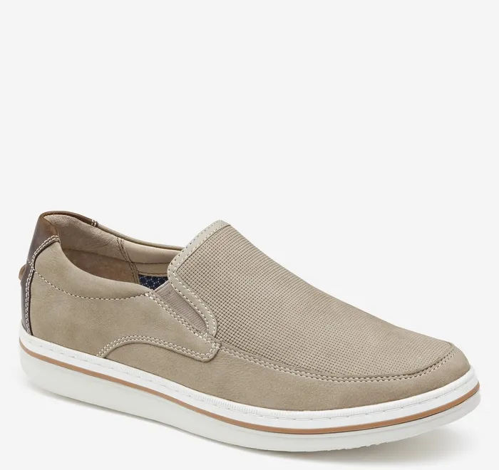 JohnstonandMurphy SlipOns and Loafers Bowling Moc Venetian Tan Embossed Tumbled Nubuck 8211 Men JohnstonandMurphy SlipOns and Loafers Bowling Moc Venetian Tan Embossed Tumbled Nubuck 8211 Men