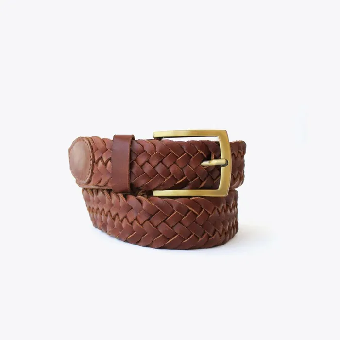 Men Teyo Woven Belt Brandy Nisolo Belts