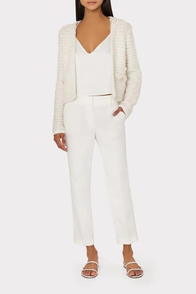 Milly Matching Sets Women Nicola Cady Pants Ecru