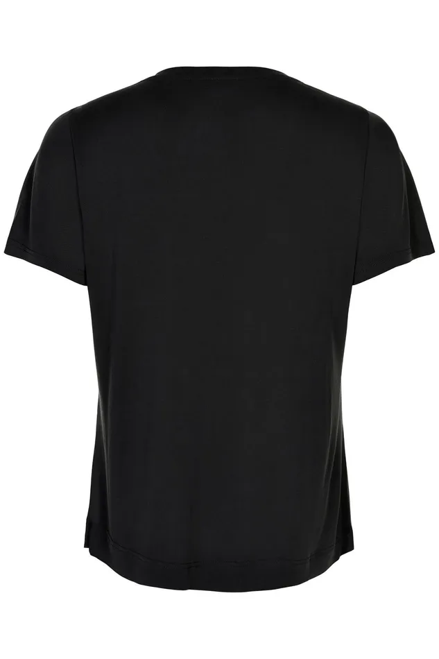 NINA VNECK TSHIRT 14919 999 Black 999 Women IN FRONT TOPS TSHIRTS