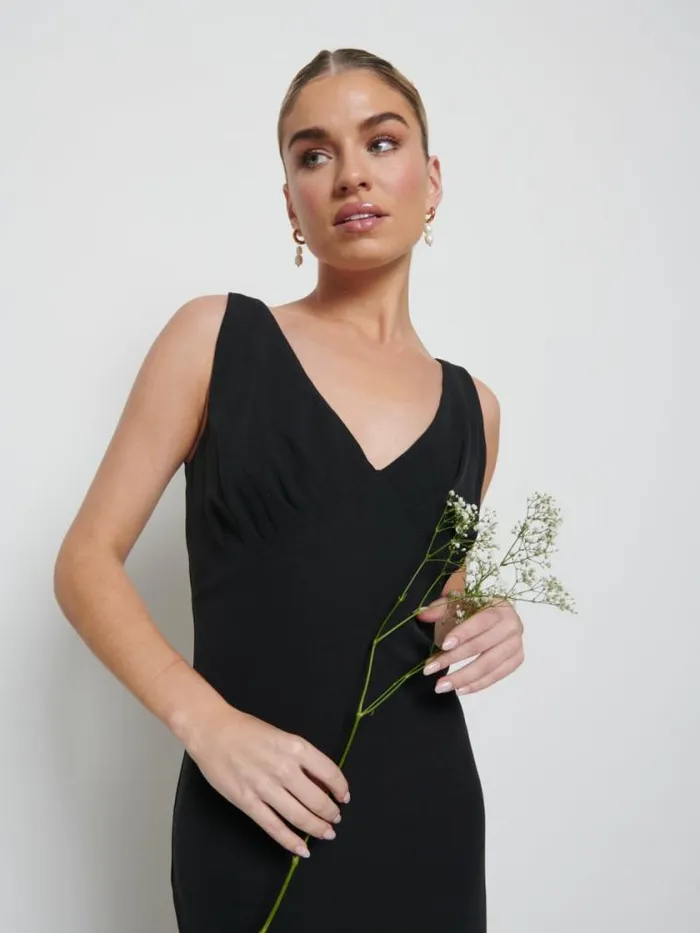 Pretty Lavish Bridesmaid Dresses Esmee Crepe Maxi Bridesmaid Dress Black 8211 Women