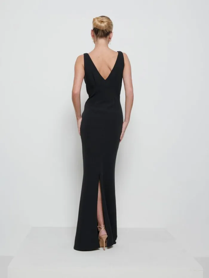 Pretty Lavish Bridesmaid Dresses Esmee Crepe Maxi Bridesmaid Dress Black 8211 Women