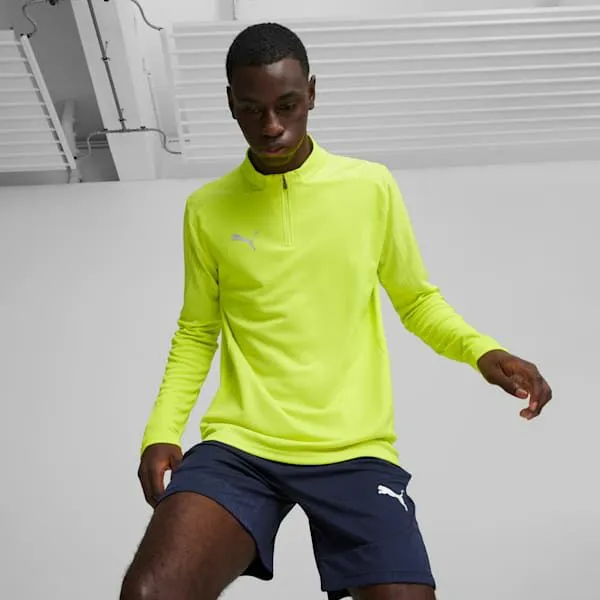 Puma TShirts and Tops TeamFINAL 039s Soccer QuarterZip Pullover Electric Limepuma Silver 8211 Men Puma TShirts and Tops TeamFINAL 039s Soccer QuarterZip Pullover Electric Limepuma Silver 8211 Men