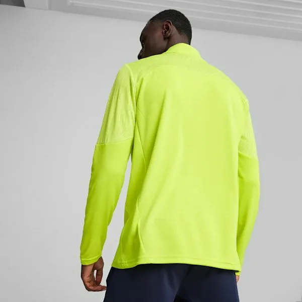 Puma TShirts and Tops TeamFINAL 039s Soccer QuarterZip Pullover Electric Limepuma Silver 8211 Men Puma TShirts and Tops TeamFINAL 039s Soccer QuarterZip Pullover Electric Limepuma Silver 8211 Men