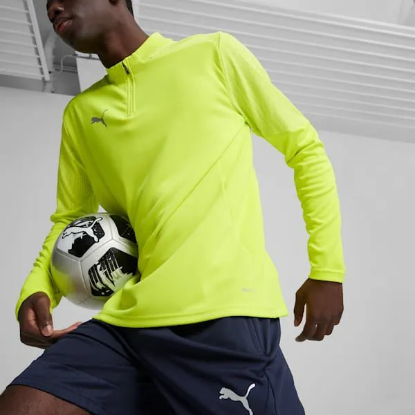 Puma TShirts and Tops TeamFINAL 039s Soccer QuarterZip Pullover Electric Limepuma Silver 8211 Men Puma TShirts and Tops TeamFINAL 039s Soccer QuarterZip Pullover Electric Limepuma Silver 8211 Men