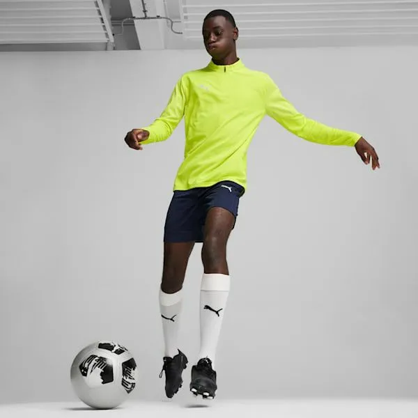 Puma TShirts and Tops TeamFINAL 039s Soccer QuarterZip Pullover Electric Limepuma Silver 8211 Men Puma TShirts and Tops TeamFINAL 039s Soccer QuarterZip Pullover Electric Limepuma Silver 8211 Men