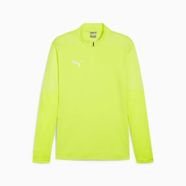 Puma TShirts and Tops TeamFINAL 039s Soccer QuarterZip Pullover Electric Limepuma Silver 8211 Men Puma TShirts and Tops TeamFINAL 039s Soccer QuarterZip Pullover Electric Limepuma Silver 8211 Men