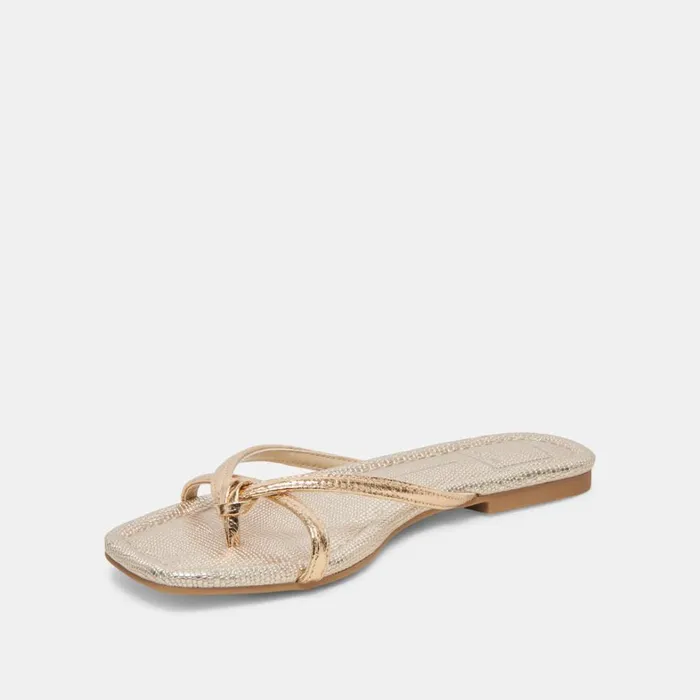 Sandals Women Dolce Vita Lucca Sandals Gold Distressed Stella