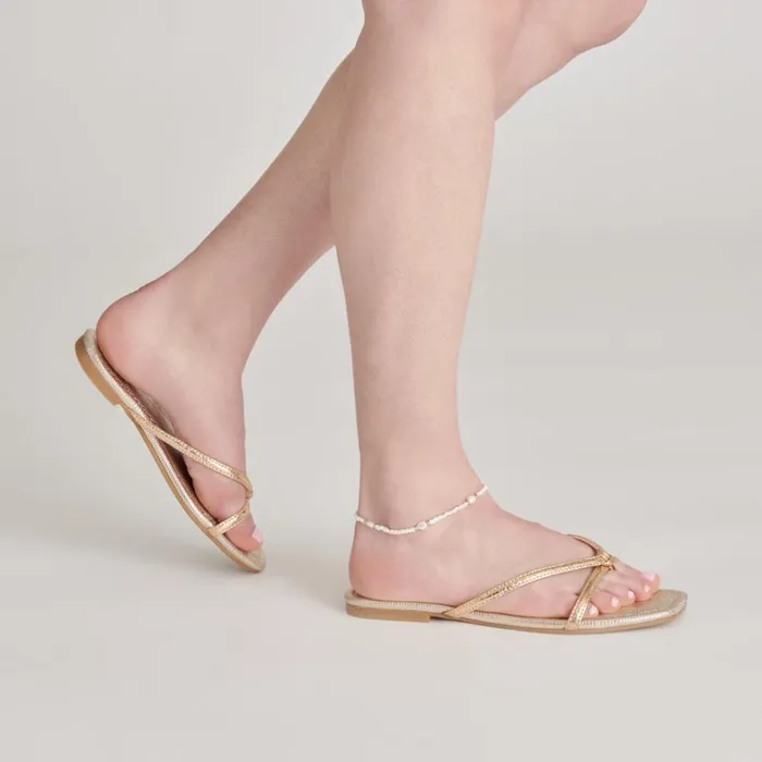 Sandals Women Dolce Vita Lucca Sandals Gold Distressed Stella