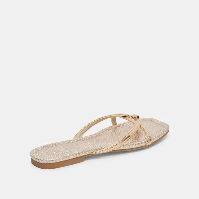Sandals Women Dolce Vita Lucca Sandals Gold Distressed Stella