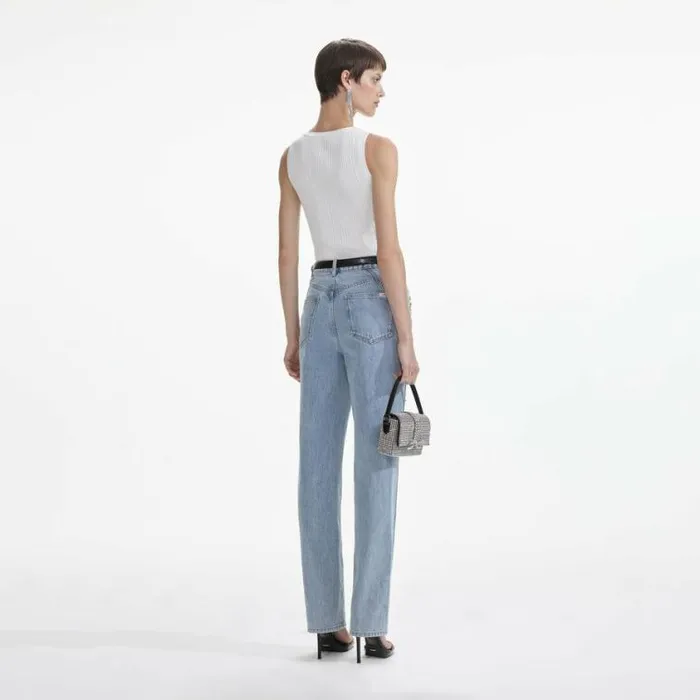 Self Portrait Denim Crystal Embellished Denim Jeans 8211 Women