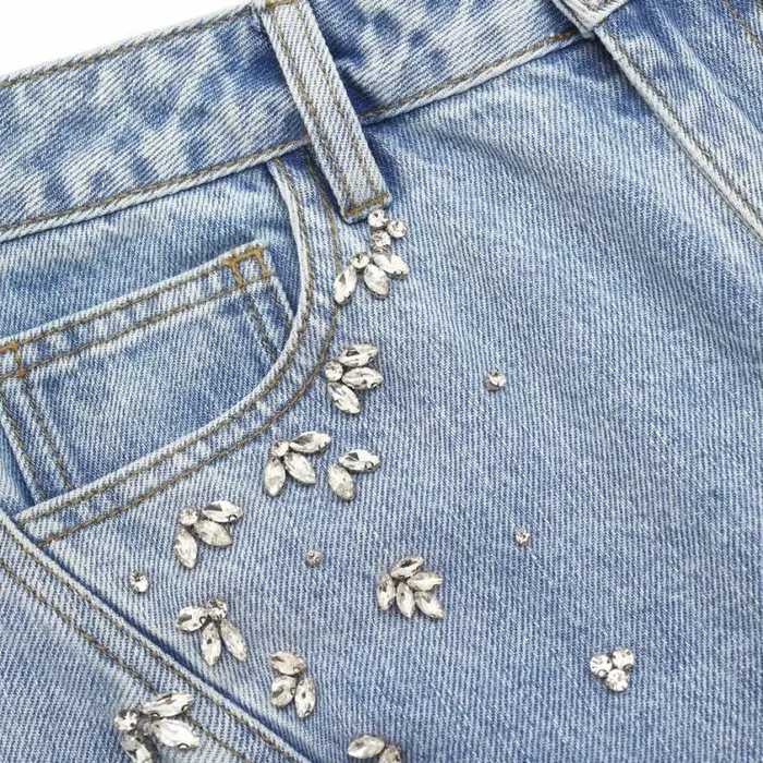 Self Portrait Denim Crystal Embellished Denim Jeans 8211 Women