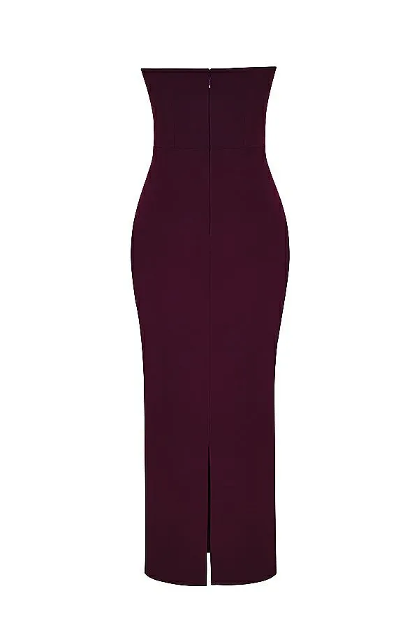 Women Lucia Grape Strapless Corset Maxi Dress House Of CB Dresses