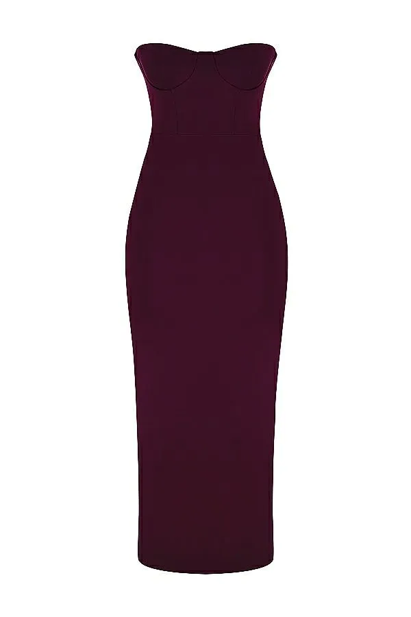 Women Lucia Grape Strapless Corset Maxi Dress House Of CB Dresses