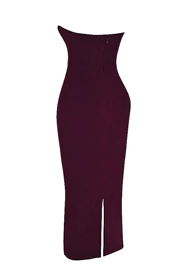 Women Lucia Grape Strapless Corset Maxi Dress House Of CB Dresses