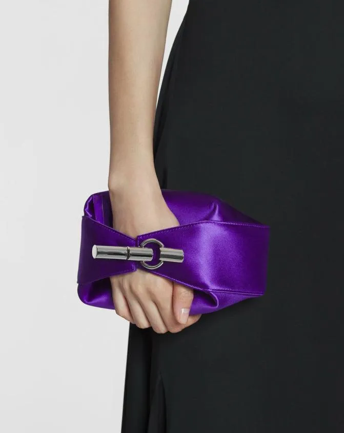 Women Mini Bags and Clutches Lanvin Haute Squence Satin Clutch Bag Anemone Women Mini Bags and Clutches Lanvin Haute Squence Satin Clutch Bag Anemone