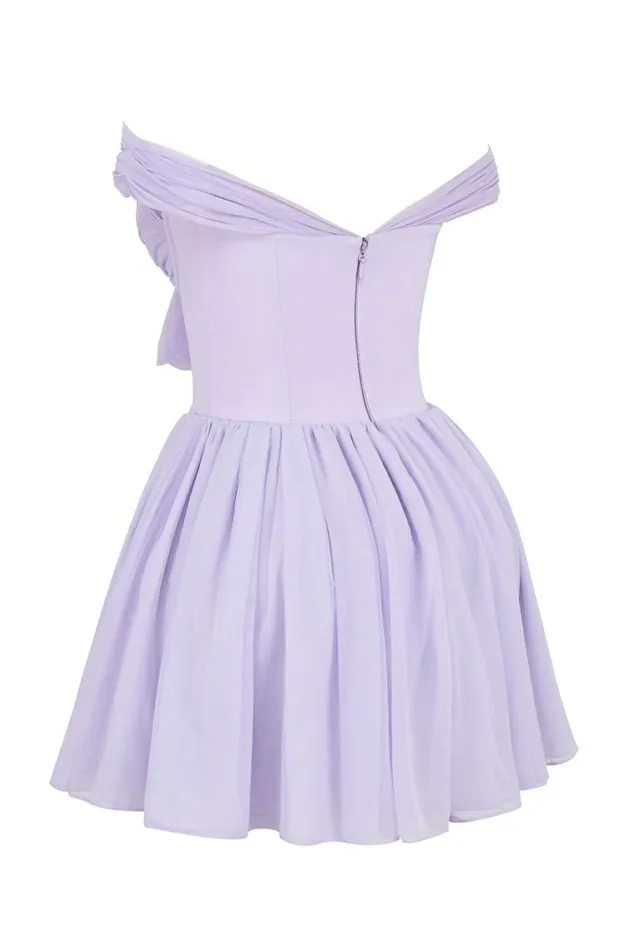 Women Soleil Orchid Off Shoulder Mini Dress House Of CB Dresses