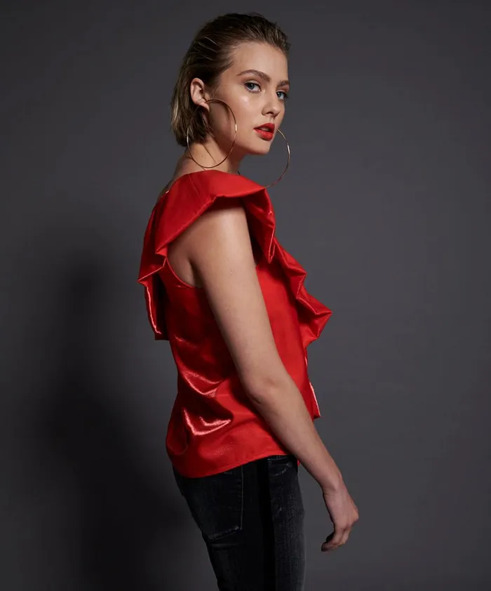 80S RED ASHLEY TOP Women One Teaspoon Tops 80S RED ASHLEY TOP Women One Teaspoon Tops
