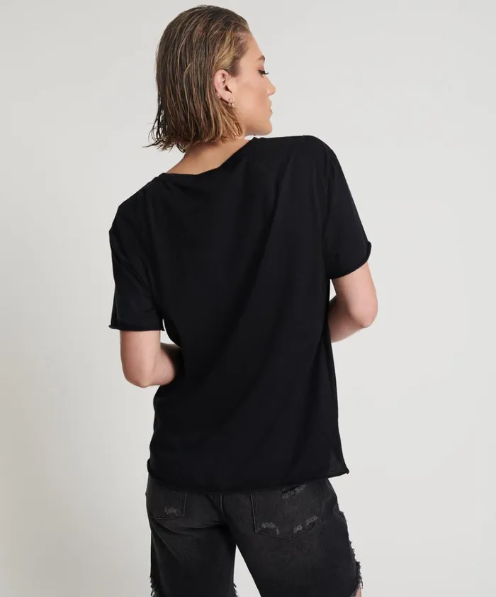 99 CENT DREAMS ORGANIC EMBROIDERED TEE Women One Teaspoon Basic Tees 99 CENT DREAMS ORGANIC EMBROIDERED TEE Women One Teaspoon Basic Tees