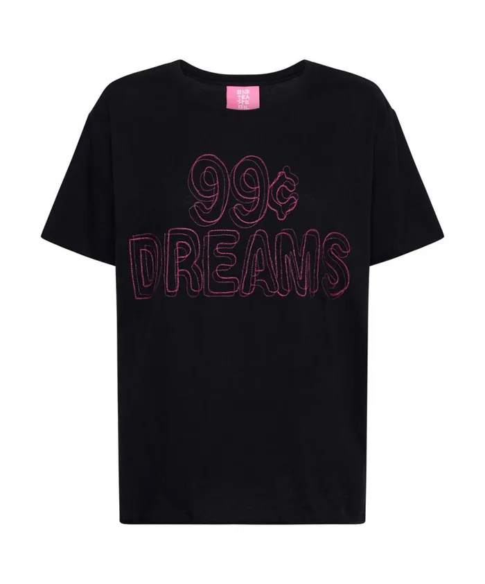 99 CENT DREAMS ORGANIC EMBROIDERED TEE Women One Teaspoon Basic Tees 99 CENT DREAMS ORGANIC EMBROIDERED TEE Women One Teaspoon Basic Tees