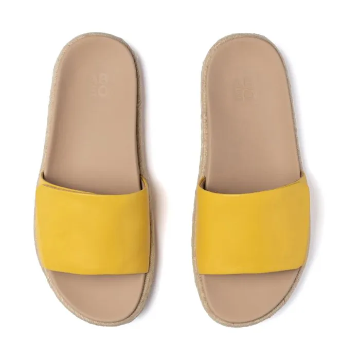 ABEO Isle Slide Yellow Womens Abeo Sandals