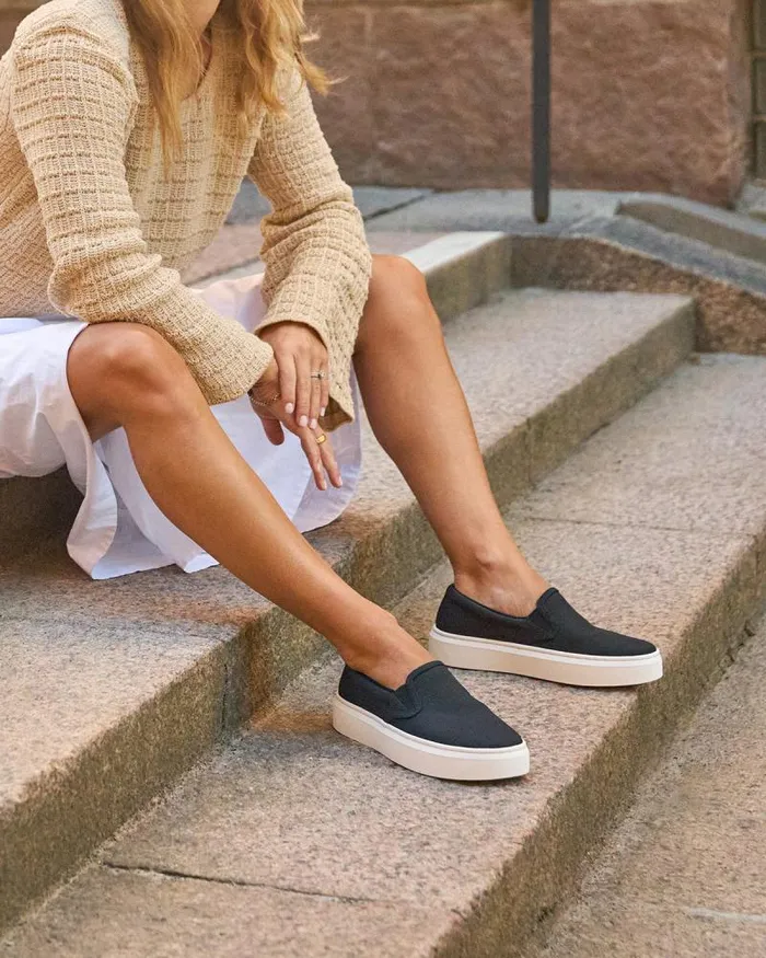 ABEO Jumpstreet Slip On Black Womens Abeo Sneakers