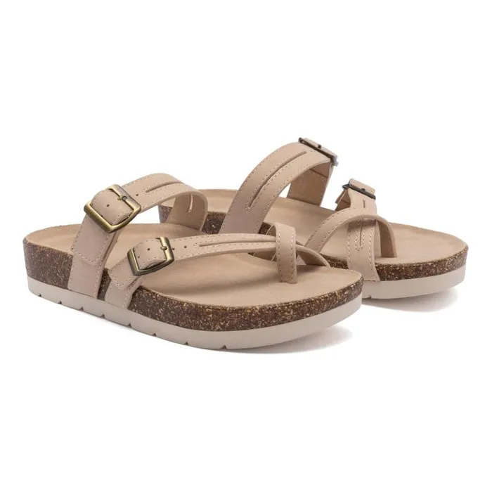 ABEO Lanai Thong Sandal Metatarsal Beige Womens Abeo Sandals