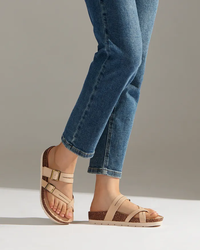 ABEO Lanai Thong Sandal Metatarsal Beige Womens Abeo Sandals