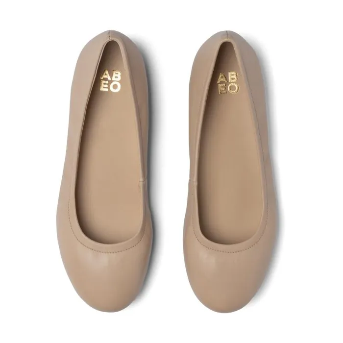 ABEO Promenade Flat Beige Womens Abeo Casual Shoes