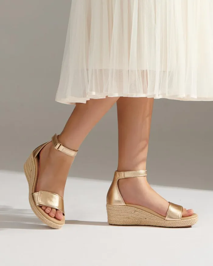 ABEO Riviera Ankle Sandal Gold Womens Abeo Sandals