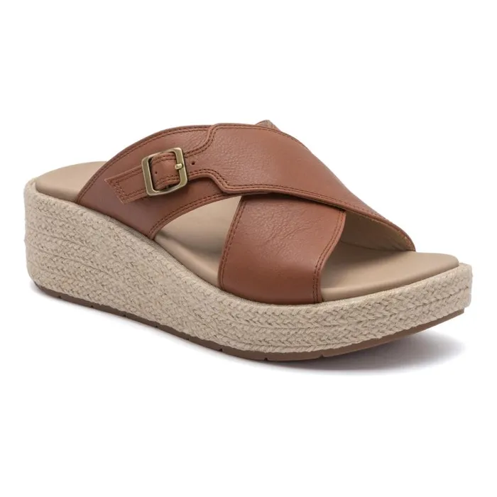 ABEO Solstice Cross Slide Metatarsal Brown Womens Abeo Sandals