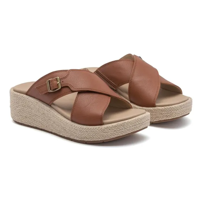 ABEO Solstice Cross Slide Metatarsal Brown Womens Abeo Sandals