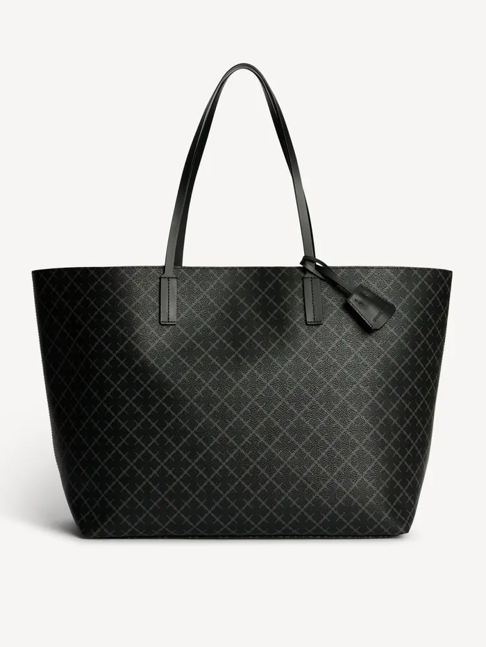 Abi Printed Tote Bag Charcoal Women By Malene Birger Bags