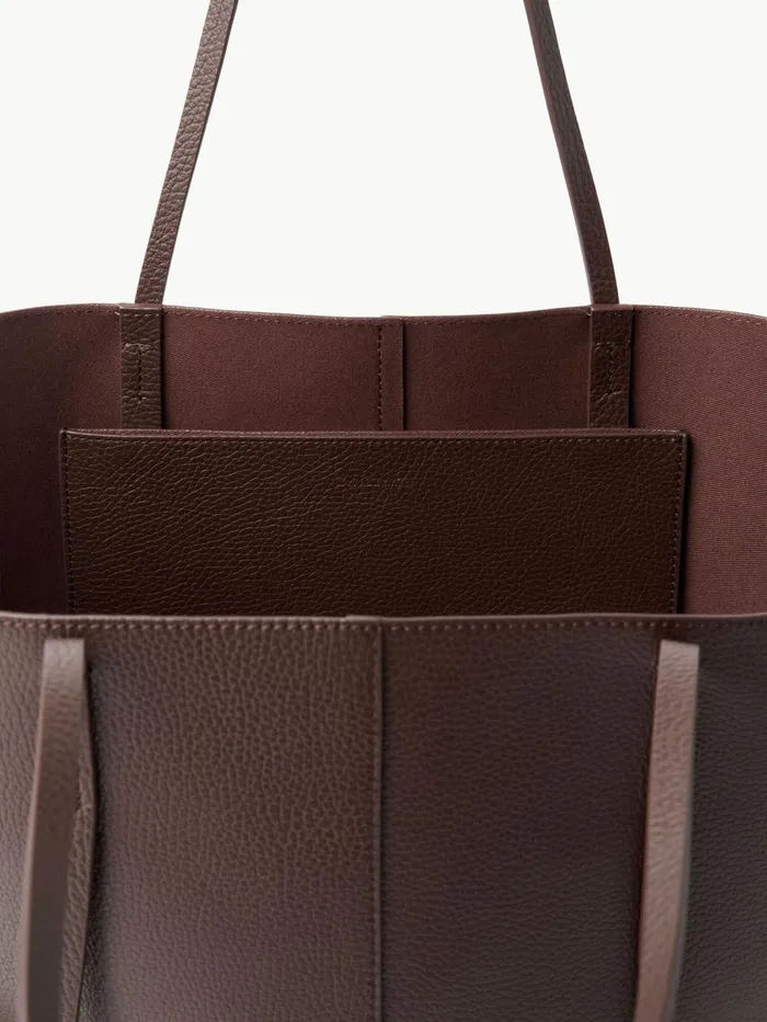 Abilla Leather Tote Coffee Bean Women By Malene Birger Bags