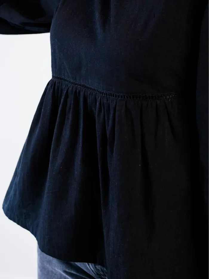 Able Tops Women Lauren Babydoll Top Black