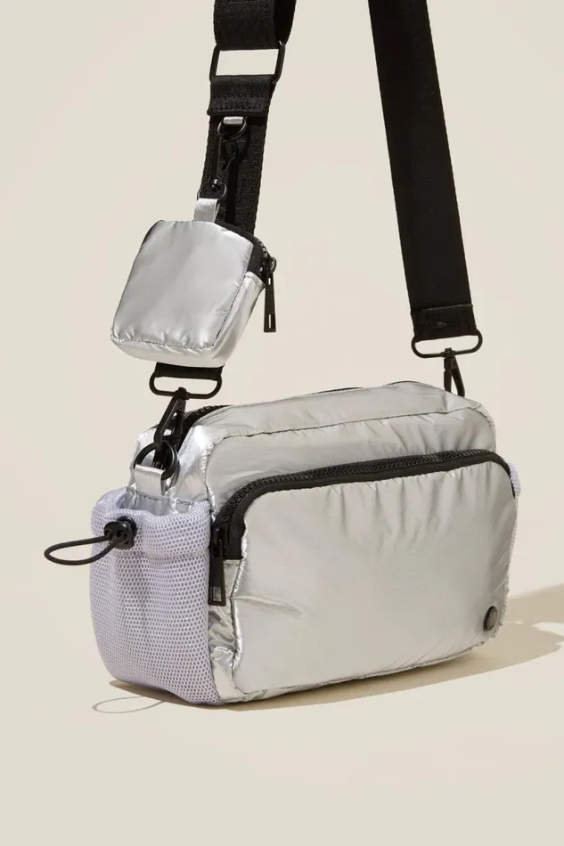 Active Essentials Crossbody Bag Silver Women Cotton On Accessories