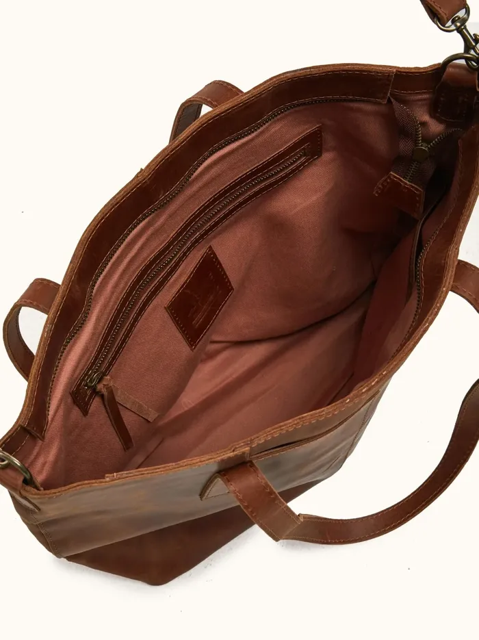 Alem Utility Bag Cognac Women Totes and Shoulder Bags Able