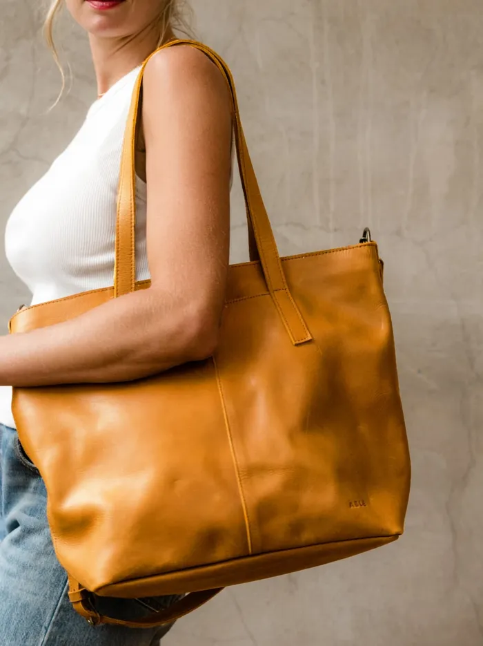 Alem Utility Bag Cognac Women Totes and Shoulder Bags Able